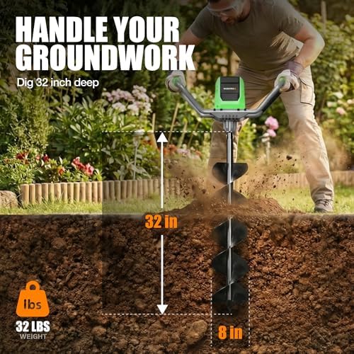 WORKPROX 40V Electric Auger Po - Post Hole Digger recension och pris