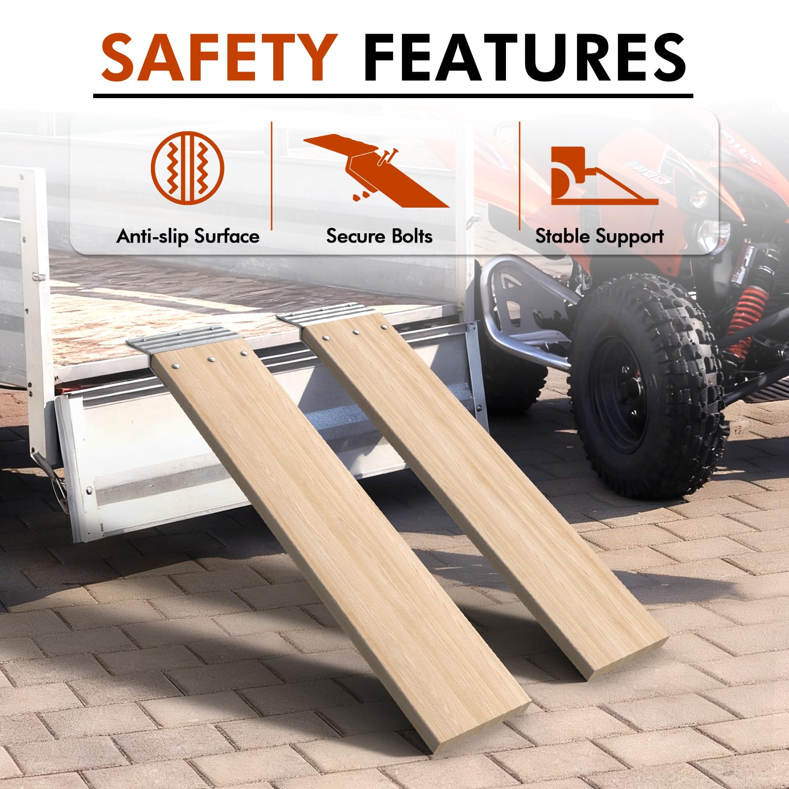 Anti-Slip Loading Ramp Kit for - Vehicle Heavy Equipment recension och pris