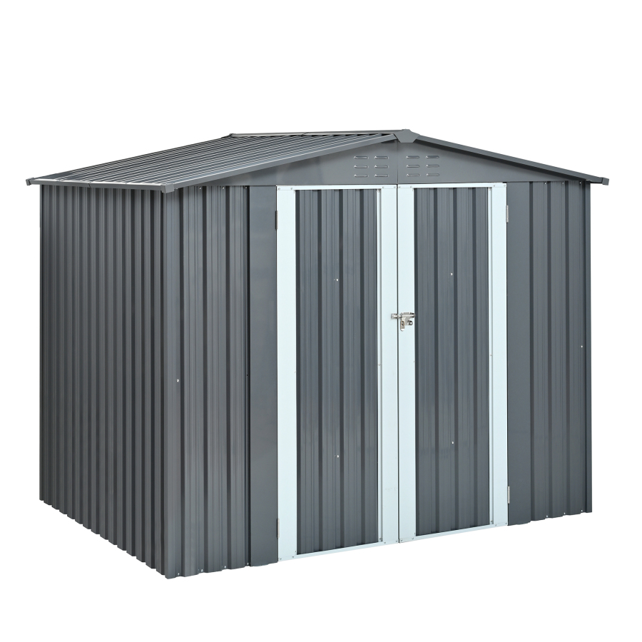 Metal Storage Shed with Double - Heavy Equipment Storage Yard recension och pris